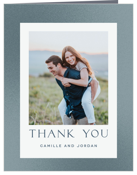 Let family and friends know how much you appreciate them with our Textured Camille Wedding Thank You Cards.