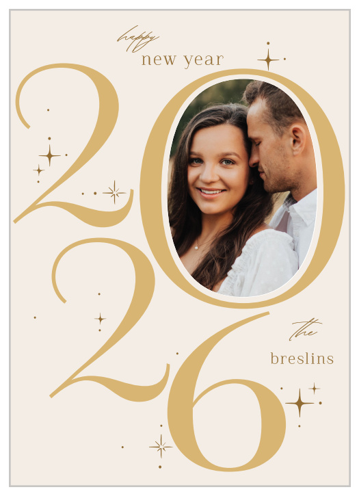 Let family and friends know how you rang in the new year with our Sparkling Year New Years Cards.