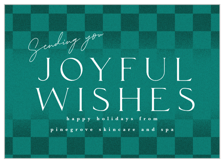 Send out some holiday cheer with our Holiday Checkerboard Corporate Holiday Cards.