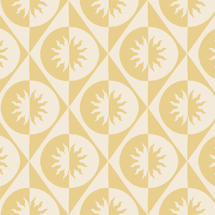 Add a bright retro vibe to catch the eye of anyone entering a room with our Geometric Solaris Peel and Stick Wallpaper.