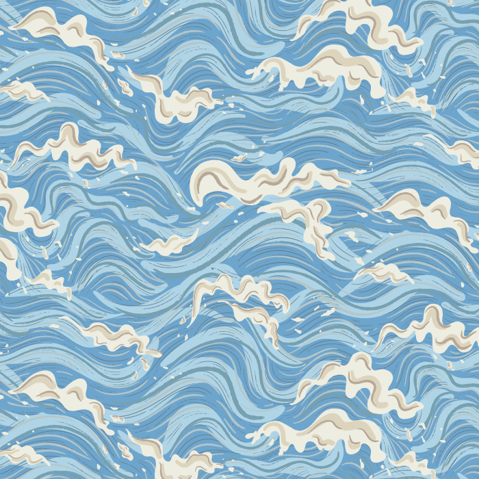 Create some energy in any space with our Stormy Sea Peel and Stick Wallpaper.