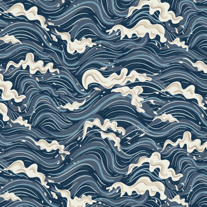 Create some energy in any space with our Stormy Sea Peel and Stick Wallpaper.