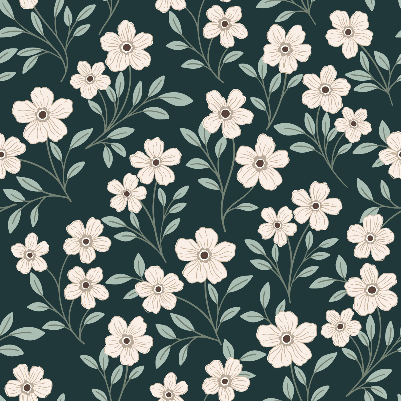Whimsy Blossoms Wallpaper