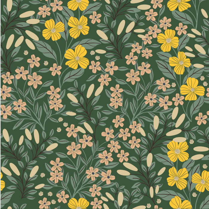 Our Abundance Floral Peel and Stick Wallpaper will transform and wall in your home into a blossoming garden.