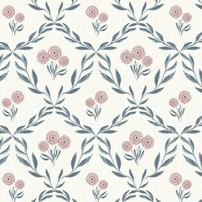 Bring the classic farmhouse feel to any room in your home with our Diamond Zinnias Peel and Stick Wallpaper.
