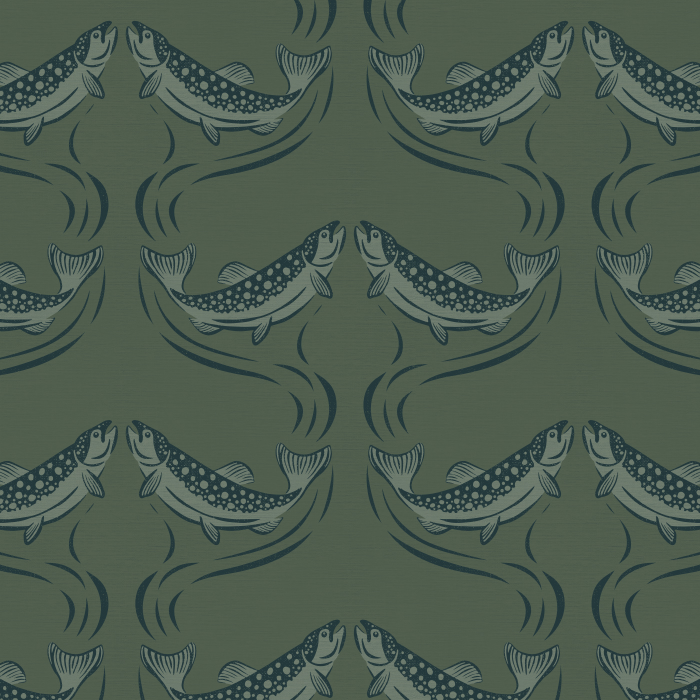 Trout Upstream Wallpaper