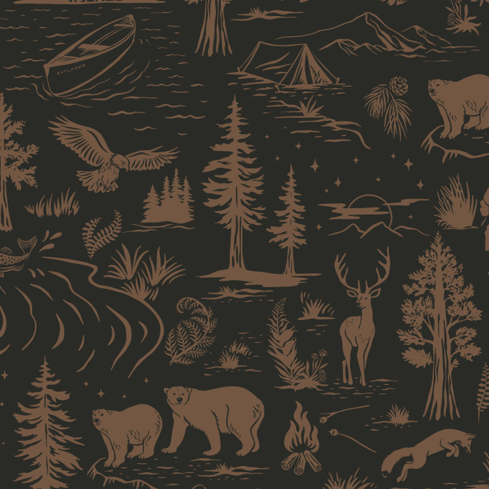 Bring the excitement of the great outdoors into your home with our Wilderness Adventure Wallpaper.