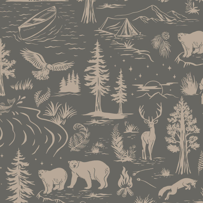 Bring the excitement of the great outdoors into your home with our Wilderness Adventure Wallpaper.