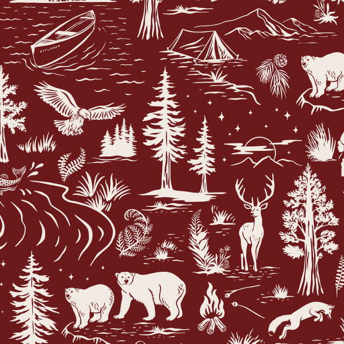 Bring the excitement of the great outdoors into your home with our Wilderness Adventure Wallpaper.