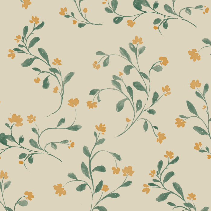 Transform your room into an enchanting garden with the help of our Linnea Flowers Peel and Stick Wallpaper.