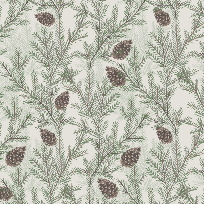 Transform your living space with the timeless elegance of our Pine Boughs Peel and Stick Wallpaper. 