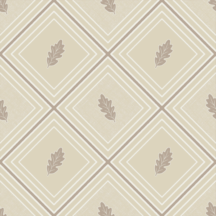 Add the touch of greenery to any wall in your home with our Oak Leaf Diamonds Peel and Stick Wallpaper.