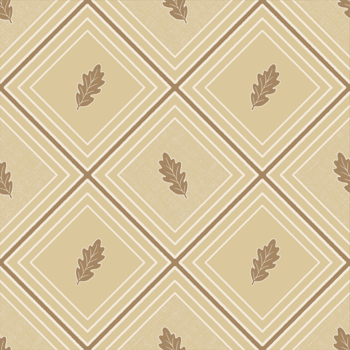 Add the touch of greenery to any wall in your home with our Oak Leaf Diamonds Peel and Stick Wallpaper.