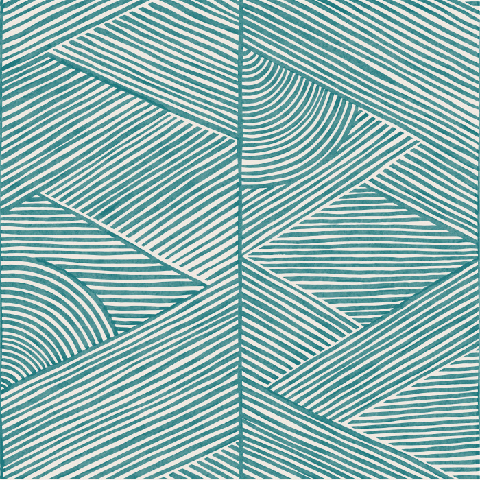 Create an artistic, eye-catching accent wall anywhere in your home with our Tranquility Vibes Peel and Stick Wallpaper.