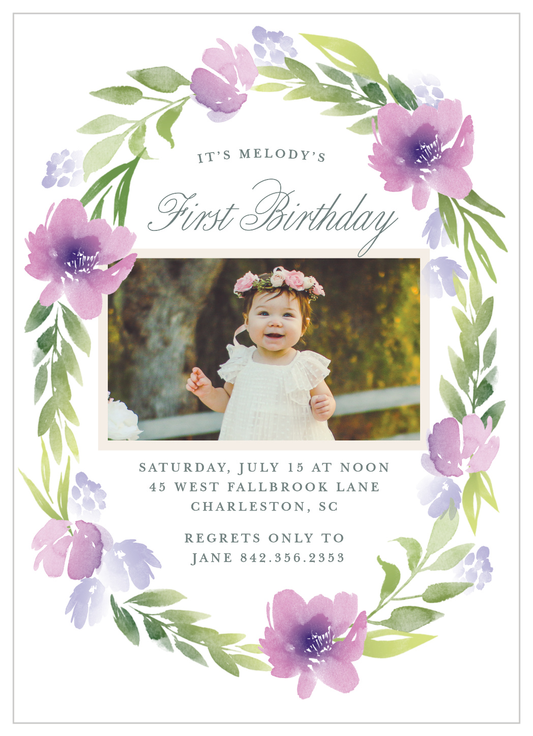 Fancy Baby First Birthday Invitations