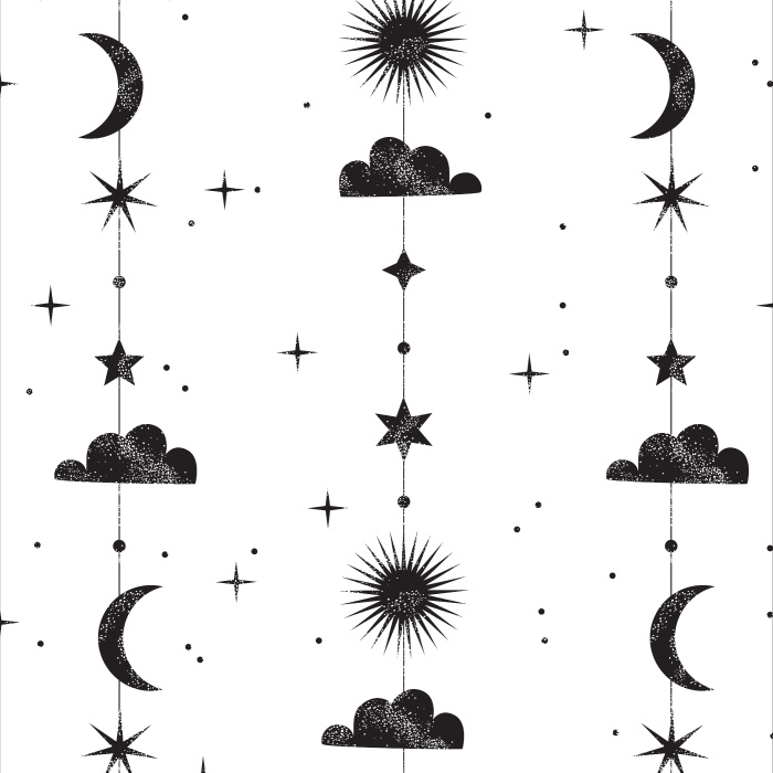 Transform your room into a beautiful night sky with our Celestial Stripe Peel And Stick Removable Wallpaper.