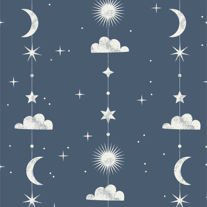 Transform your room into a beautiful night sky with our Celestial Stripe Peel And Stick Removable Wallpaper.
