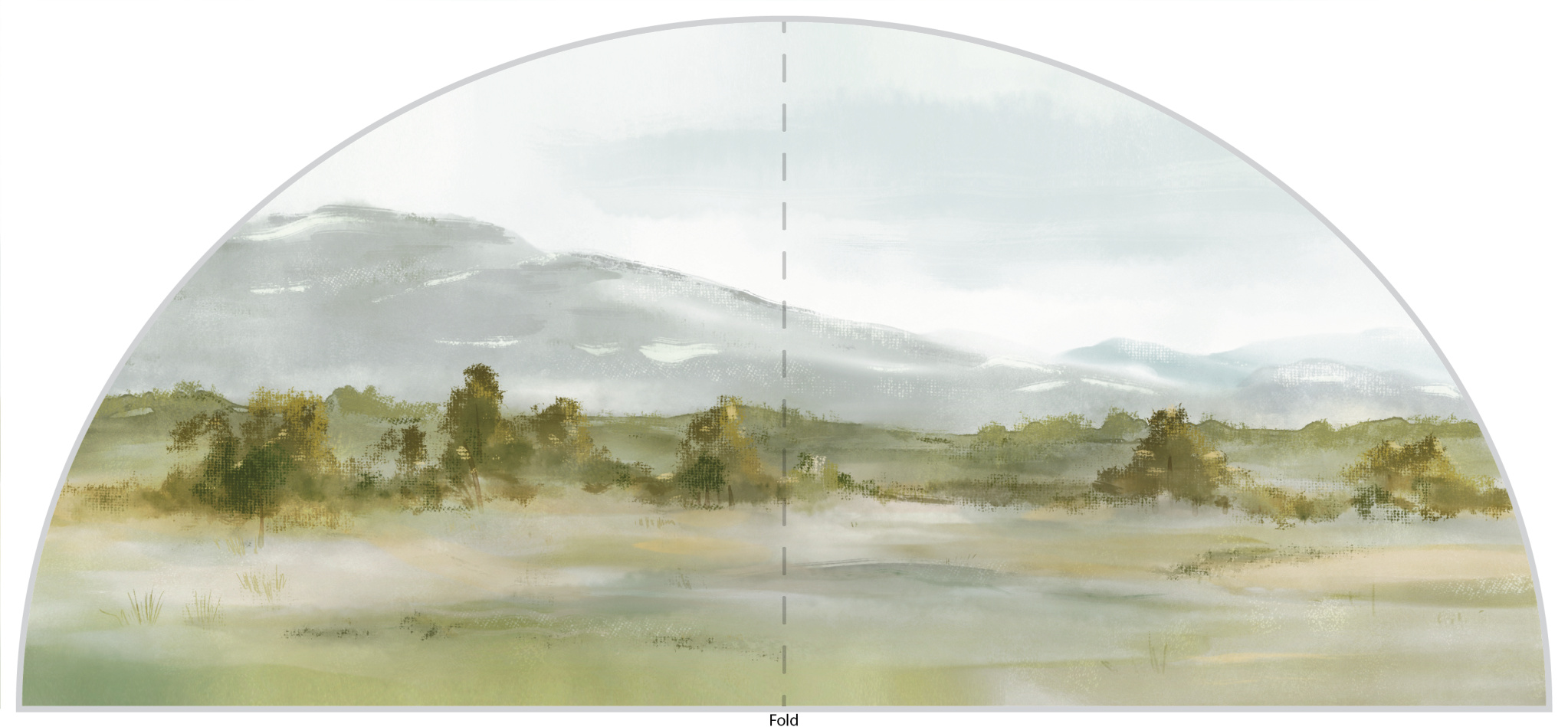 Mountain Painting Wedding Arch Detail Cards
