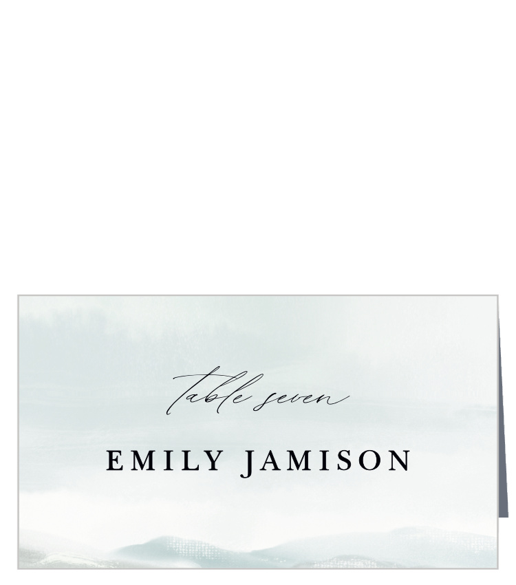 Mountain Painting Wedding Arch Place Cards