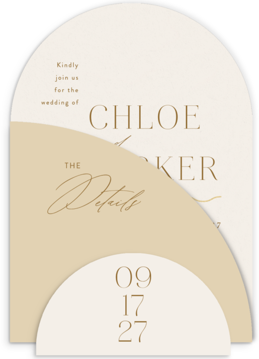 Simple Wave Wedding Arch Invitations