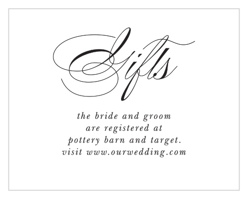 Chic Couple Registry Cards