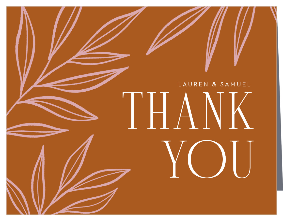 Typographic Love Wedding Arch Thank You Cards