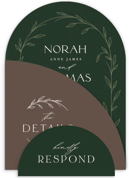 Forest Woods Wedding Arch Invitations