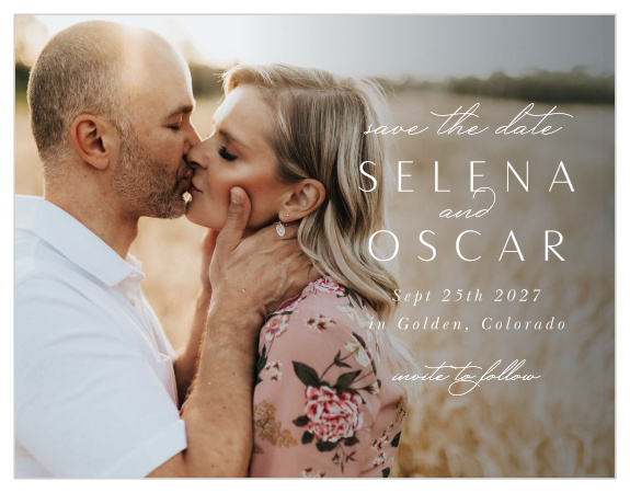 Let family and friends know that your are soon to be married when you send out our Vintage Portrait Wedding Arch Save the Date Cards.