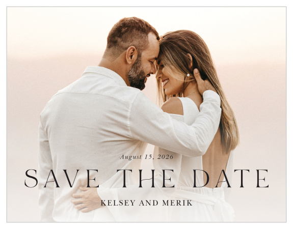 Let family and friends know that your special day is coming up with our Botanique Elegance Wedding Arch Save the Date Cards.