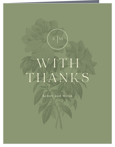 Show your love and appreciation to guests that attended your special day with our Botanique Elegance Wedding Arch Thank You Cards.