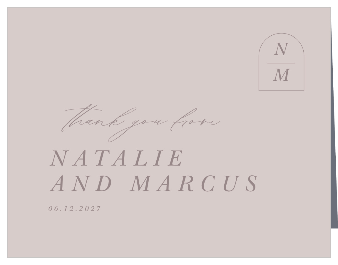 Color Blocks Wedding Arch Thank You Cards