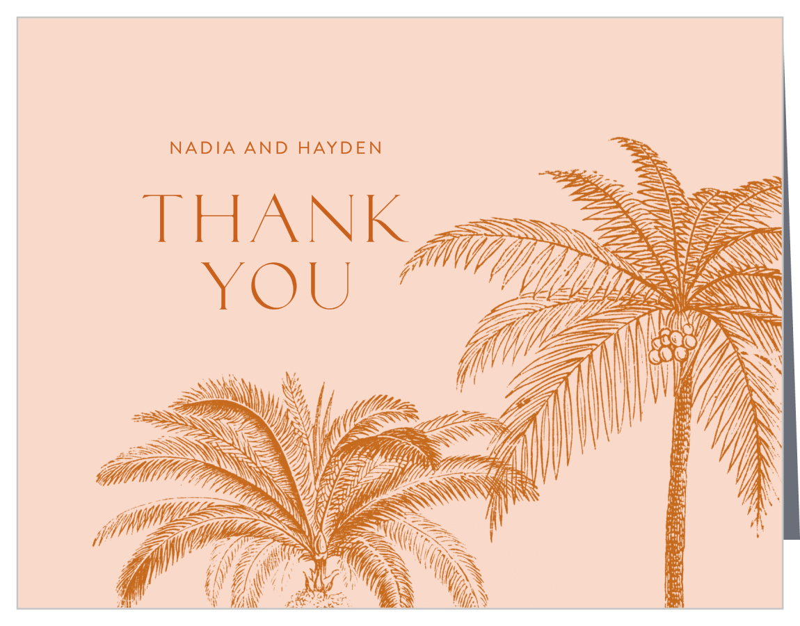Pretty Palms Wedding Arch Thank You Cards