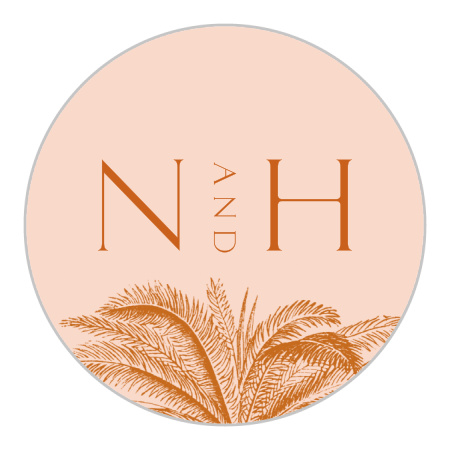Pretty Palms Wedding Arch Stickers