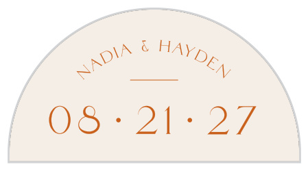 Present your wedding information in the most gorgeous way with our Pretty Palms Arch Accent Cards. 