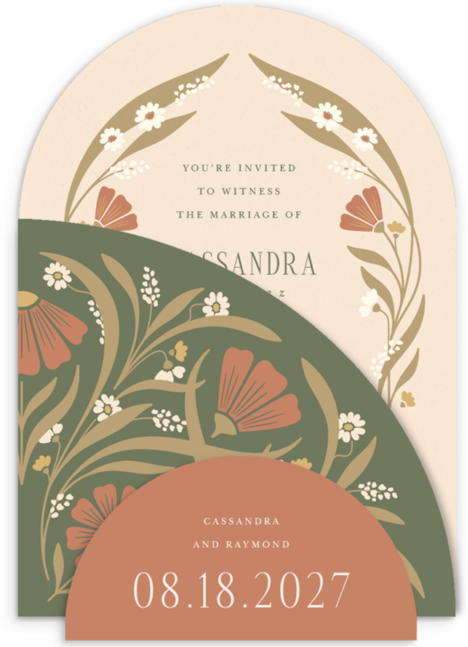 Art Nouveau Wedding Arch Invitations