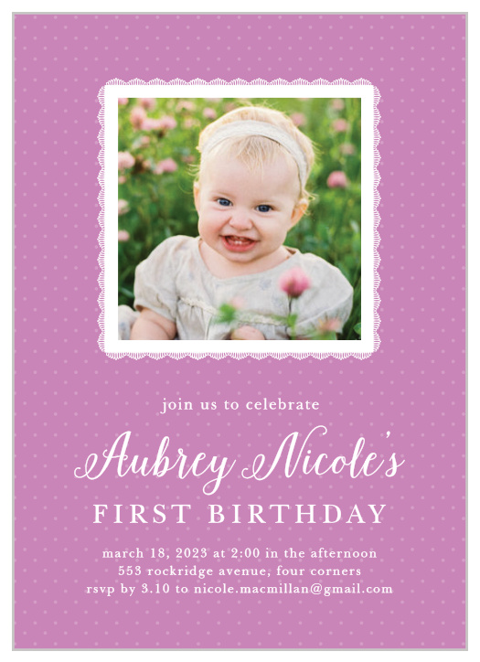 Polka Dot Birthday Invitations - Match Your Color & Style Free!