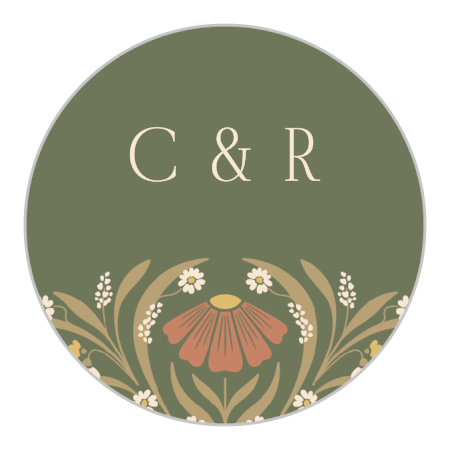 Art Nouveau Wedding Arch Stickers