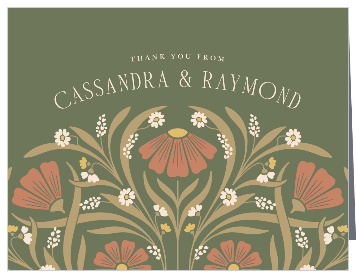 Art Nouveau Wedding Arch Thank You Cards