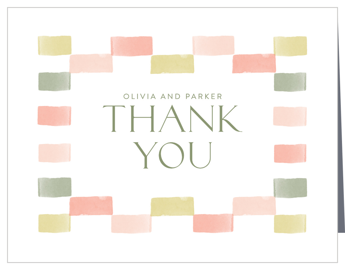 Painted Tile Wedding Arch Thank You Cards