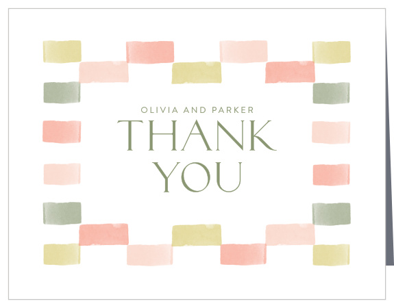 Our Painted Tile Wedding Arch Thank You Cards let your family and friends know how much you appreciated their support on your big day.