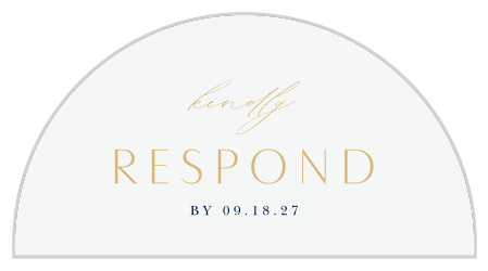 Get a headcount of every friend and family member that plans to be there for your special day with our Arched Brushstrokes Wedding Arch Accent Cards.