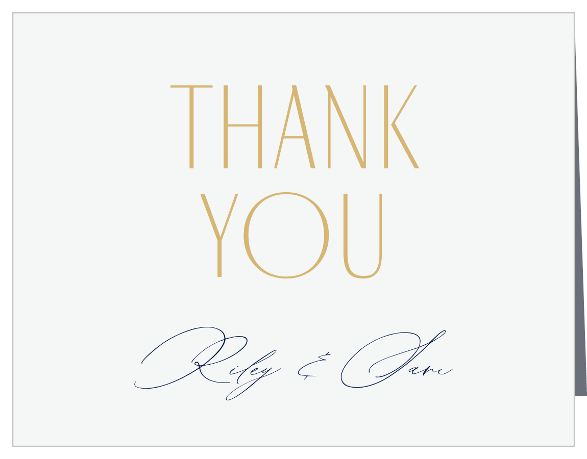 Arched Brushstrokes Wedding Arch Thank You Cards