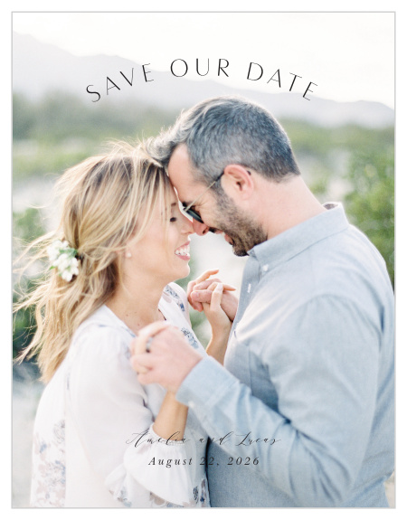 Inform family and friends of your upcoming big day when you send out our Wreath of Florals Wedding Arch Save the Date Cards.