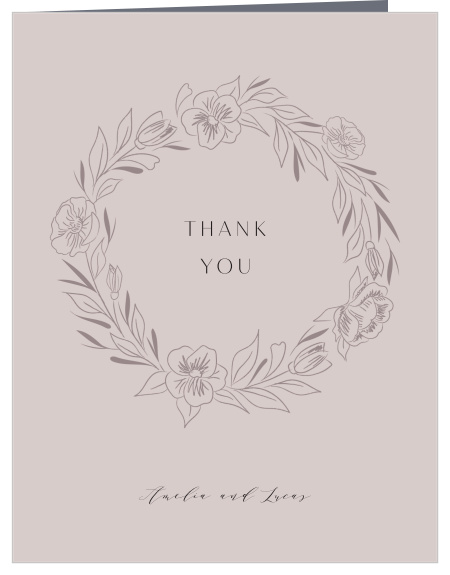 Let family and friends know how thankful you are for all of their support, especially on your special day, with our Wreath of Florals Wedding Arch Thank You Cards.