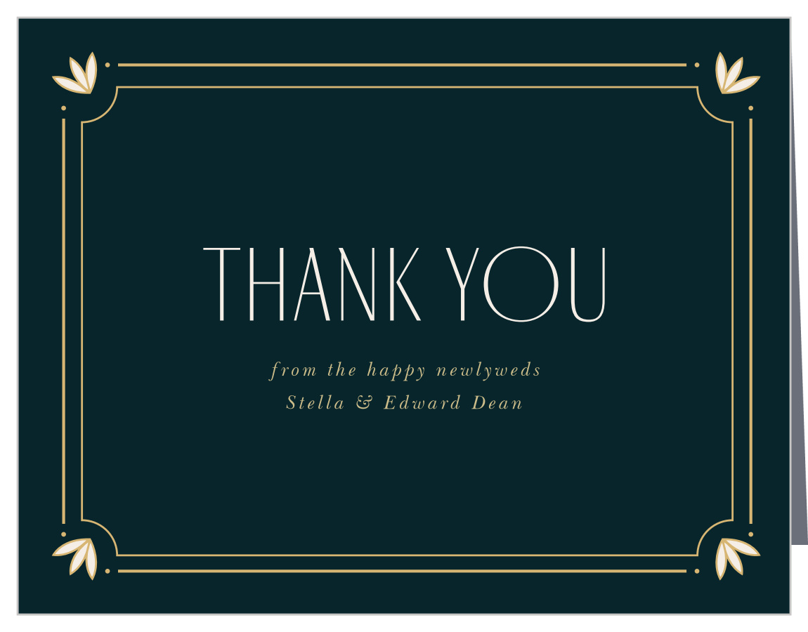 Deco Poppies Wedding Arch Thank You Cards
