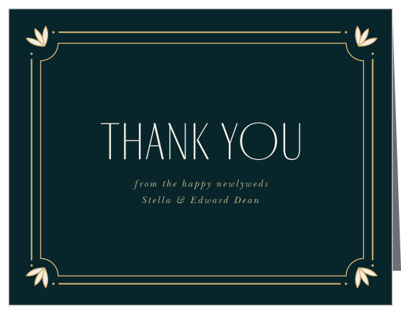 Show your heartfelt appreciation with our Deco Poppies Wedding Arch Thank You Cards.