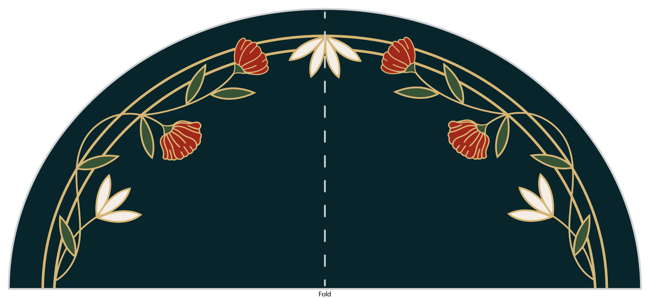 Deco Poppies Wedding Arch Detail Cards