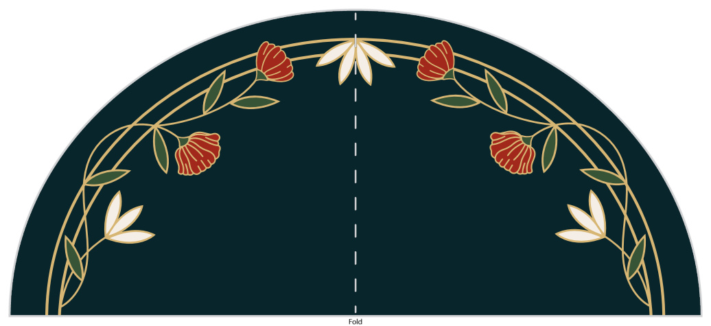 Make your invites truly unique with our Deco Poppies Wedding Arch Detail Cards.