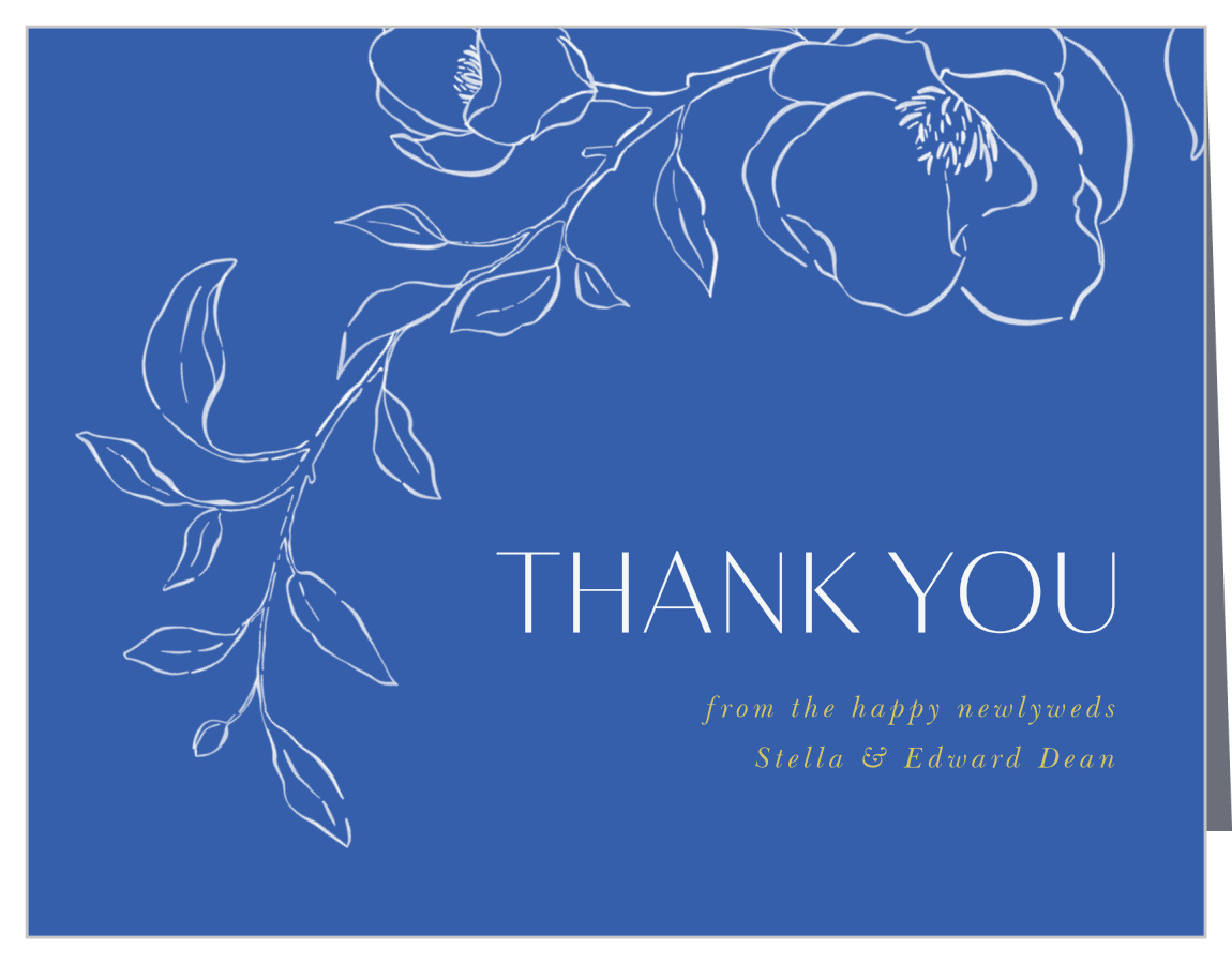 Summer Magnolias Wedding Arch Thank You Cards