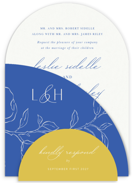 Summer Magnolias Wedding Arch Invitations